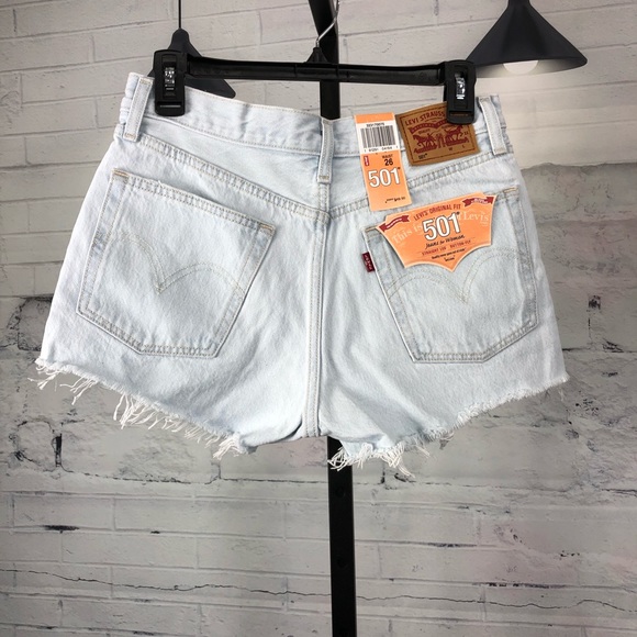 Levi’s 501’s Cut Off Jean High Waisted Shorts Love - Picture 5 of 8